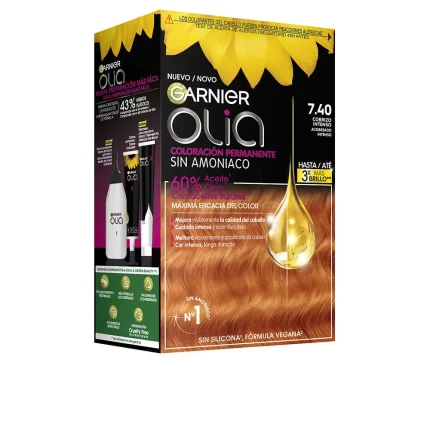 OLIA coloración permanente #7,40-cobrizo intenso - 4 pz