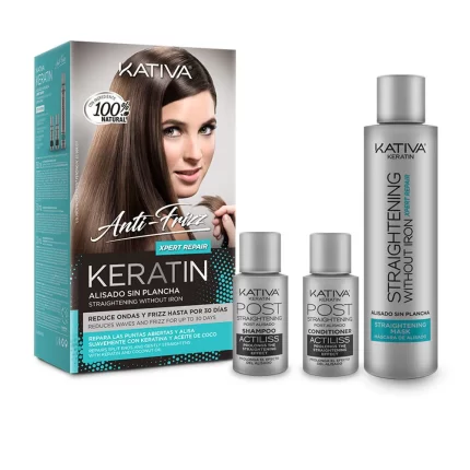 KERATIN ANTI-FRIZZ straightening without iron repairs ends 30 days 3 units - 3 u