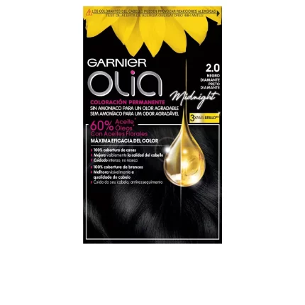 OLIA Coloración Permanente #2.0 Black Diamond 4 pz - 4 pz