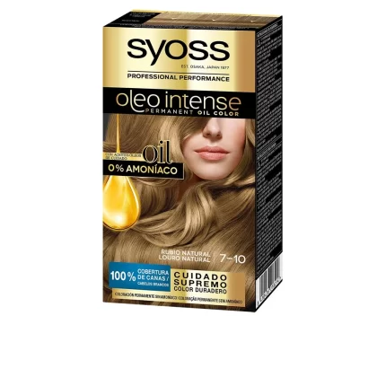 Coloration capillaire sans ammoniaque OLEO INTENSE #7.10-blond naturel 5 pcs