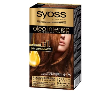 Coloration capillaire sans ammoniaque OLEO INTENSE #6.76-cuivre ambré 5 pcs