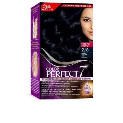 WELLA COLOR PERFECT 7 100% gray coverage #2/8-blue black - 4 u