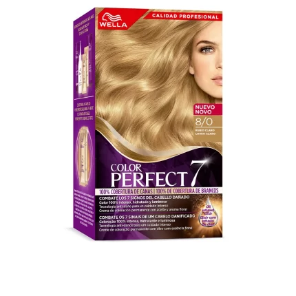 WELLA COLOR PERFECT 7 100% gray coverage #8/0-light blonde 6 u - 6 u