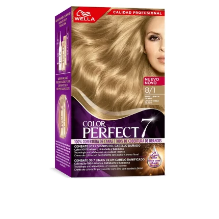 WELLA COLOR PERFECT 7 100% gray coverage #8/1-light ash blonde 6 u - 6 u