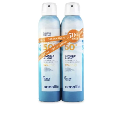 INVISIBLE & LIGHT body spray SPF50+ pack 2 x 200 ml