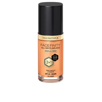 FACEFINITY ALL DAY FLAWLESS 3 IN 1 foundation #90-amber 30 ml