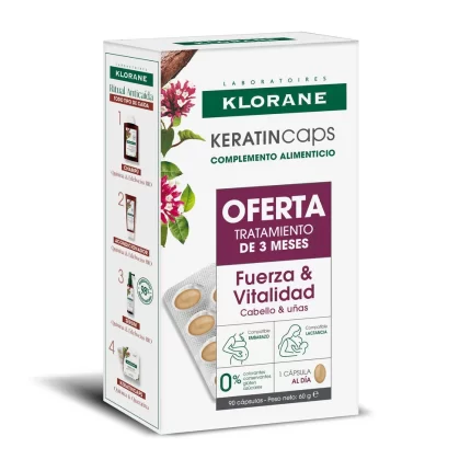 KERATINCAPS capsules to strengthen and revitalize hair pack 3 x 30 units - 30 u