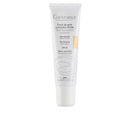 COUVRANCE fluid makeup base for sensitive skin #honey 30 ml