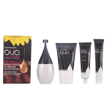 OLIA Coloración Permanente #5,5 Caoba set - 4 pz