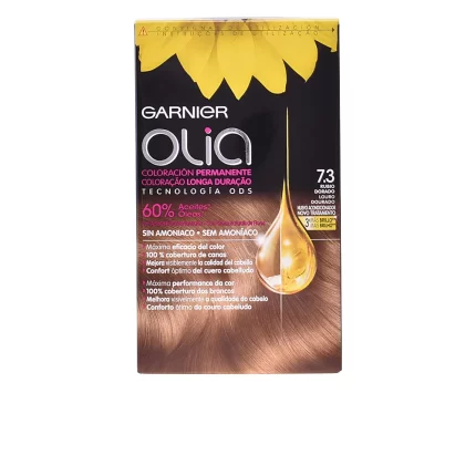 OLIA coloración permanente #7,3-golden dark blonde set - 4 pz