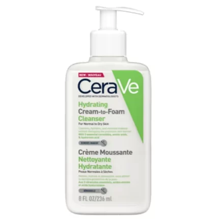 Nettoyant CRÈME-MOUSSE HYDRATANT pour peaux normales à sèches 236 ml