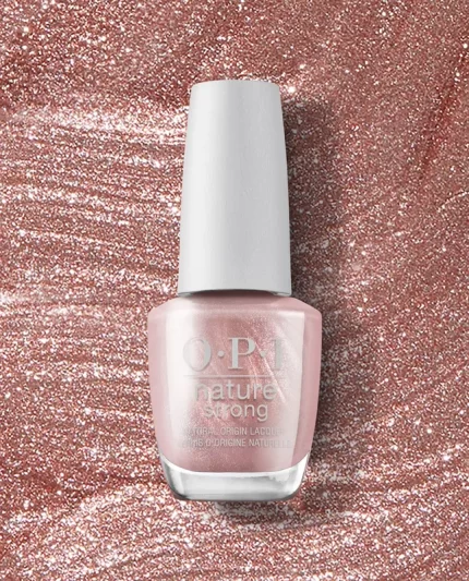 Vernis à ongles d'origine naturelle NATURE STRONG #Intentions are Rose Gold 15 ml