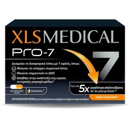XLS MEDICAL PRO-7, capteurs de graisse, 180 capsules