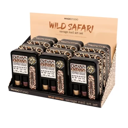 Coffret NAIL ART WILD SAFARI SAVAGE 6 pièces