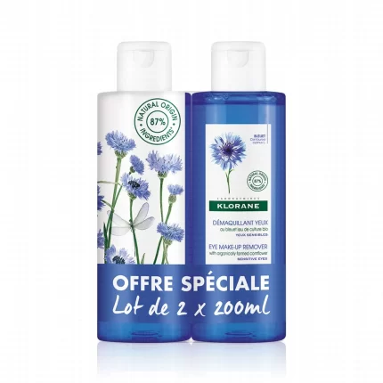 AU BLEUET DE CULTURE ÉCOLOGIQUE DÉMAQUILLANT YEUX SENSIBLES lot de 2 pièces