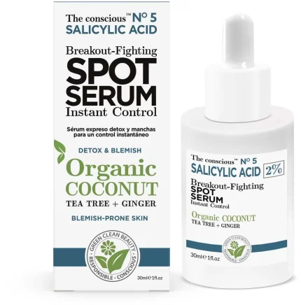 Sérum anti-imperfections à l'acide salicylique à la noix de coco biologique 30 ml