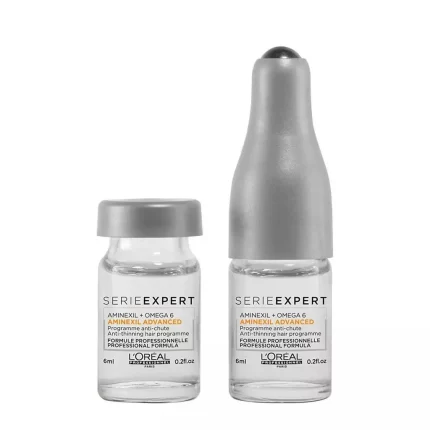 Ampoules AMINEXIL ADVANCED enrichies en actifs dermatologiques pour cheveux 42 x 6 ml