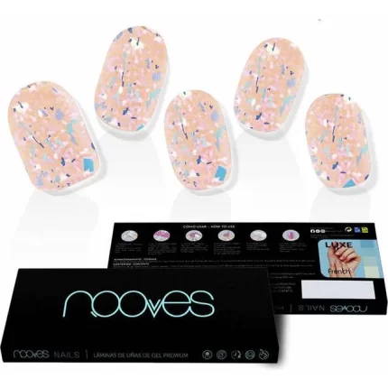 ONGLES EN GEL pêche galettes premium luxe #metallic 20 u