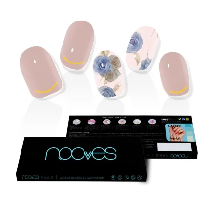 FILMS DE GEL POUR ONGLES élégant floral premium luxe #metallic 20 u