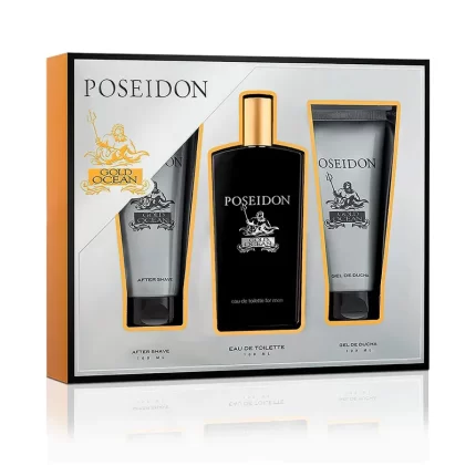 POSEIDON GOLD OCEAN POUR HOMME LOT 3 pièces