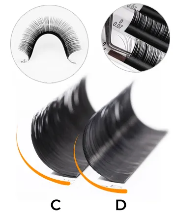 Faux cils VOLUME LASHES 0,05 D #6-13 mm 1 u