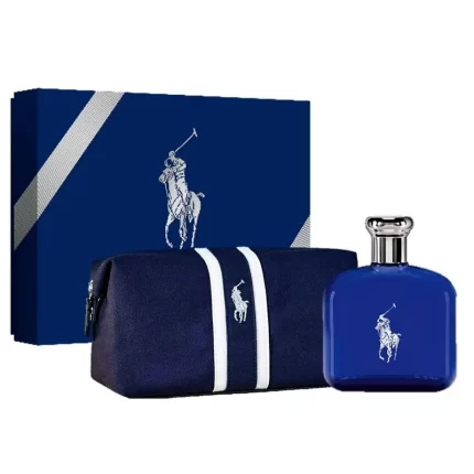 Coffret Polo Bleu 3 pièces