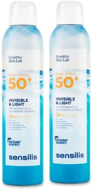 Spray corporel INVISIBLE & LIGHT SPF50+ pack 2 x 200 ml