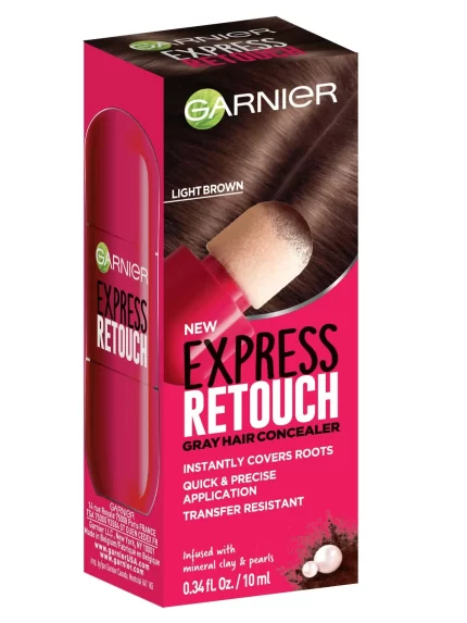 Retouche racinaire instantanée 2 en 1 pour cheveux gris temporaires #Brun clair 10 ml