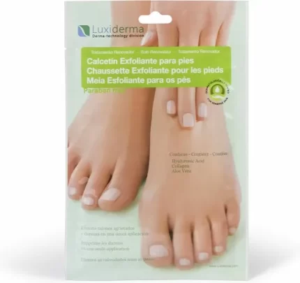 Chaussettes exfoliantes pour les pieds LUXIDERMA, lot de 2